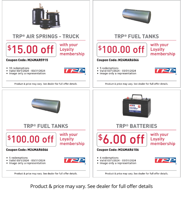 February TRP parts offers